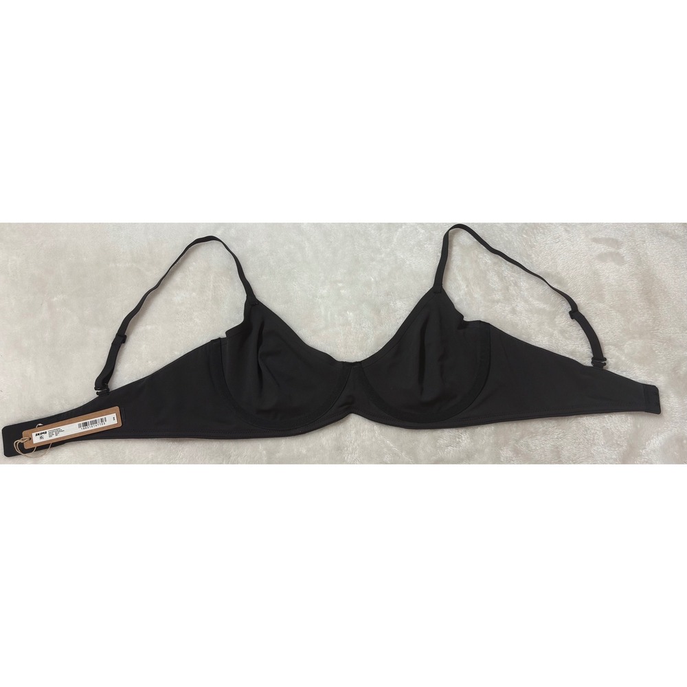 SKIMS Fits Everybody Unlined Demi‎ Bra Onyx Black 36C BA-DEM-9220 NWT